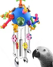 Cozioz Colorful Acrylic Bird Chew Toys – Pull Spoons & Stick Toys for Parrots, African Greys, Conures, Caiques, Quakers, Small Cockatoos, Mini Macaws, Eclectus & More