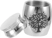 Gatuida Stainless Steel Pet Urn Decorative Keepsake Container for Cat Dog Ashes Memorial Cinerary Box Durable and Compact for Pet Remembrance