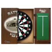 Formula Sports Dart Board Game 15 inch and Battlers Bar Cabinet Set