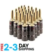 Professional Quality Banana Plugs with Color-Coded Gold Plated Connectors