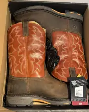 NEW ARIAT WORK Men's 11" WorkHog Wide Square Steel Toe Work Boot Dark Earth 14D