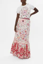 MAXI SKIRT WITH RUFFLE HEM A KITSCH IN TIME
