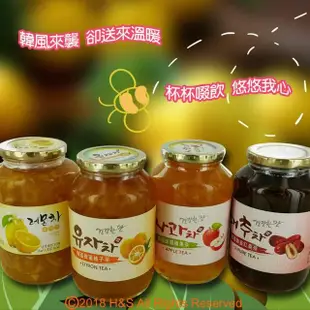 【柚和美】韓國蜂蜜生柚子茶禮盒(1kg x2入/盒)