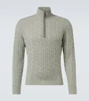 [Arch4] Arch4 Thames cashmere half-zip sweater AU 93 green