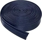 uxcell Double Fold Bias Tape for Sewing 4/5 Inch x 5.5 Yards Satin Pre-fold Continuous Binding Tape for Seaming Quilting Hemming Binding DIY Crafts, Navy