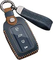 ontto Leather Car Key Case Fit for Great Wall GWM WEY Tank 300 500, Blue