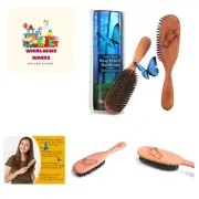 Wild Boar Bristle Hair Brush - Best Hair Brush to Prevent Hair Loss & Breakag...