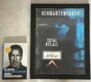 Arnold Schwarzenegger Hand Signed Framed 12x 18" Custom Mat +Book Total Recall