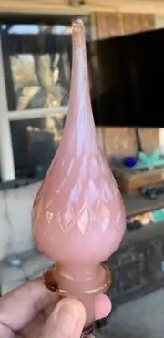 Empoli Genie Bottle Stopper Replacement In PINK/COFFEE 8” Tall QUILT RESIN.