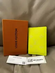 Louis Vuitton TAIGARAMA NEON YELLOW Pocket Organiser Wallet NEW AUTHENTIC LV
