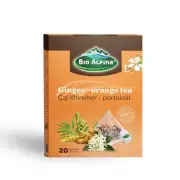 Ginger - Orange Pyramid Tea Bags - 100% Natural Ginger, Mint & Orange Herbal Tea