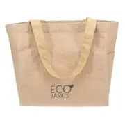 Eco Basics Reusable Jute Shopping Bag/Tote Storage Handbag w/ Carry Handle Beige