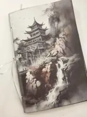 Junk Journal Booklet "MOUNTAIN MIST" Japanese Inspired Ephemera, Cards, Pockets