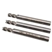 US Stock 3pcs 5mm Four 4 Flute HSS & Aluminium End Mill Cutter CNC Bit