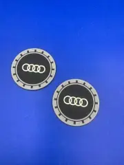 2x Car Coasters Logo Cup Holders 2.75” | For Audi