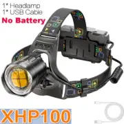 Powerful XHP100 Led Zoomable Head Torch