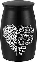 Small Urns for Human Ashes Aluminum Mini Urn for Ashes Wing Small Cremation Urn Memorial Keepsake Ash Holder-My Mind