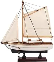 Solid Wooden Sailboat Model Ornament Living Room Children's Room Bookshelf Craft Home Decor Accessories Memorial