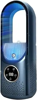 Portable Air Conditioner, Rechargeable Cool Air Conditioner, USB Powered Cooling Fan - 6 Humidity Levels and s for Home/Bedroom/Office, Type 1 Dark Blue