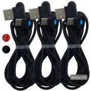3 Pack 2M 90 Degree Right USB Type C Cable Fast Charger Heavy Duty Charge Cord