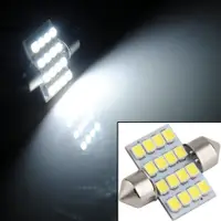 在飛比找蝦皮購物優惠-汽車內飾燈艙 16 LED SMD 1210 冷白 2pcs