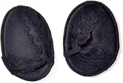 [Generic] 1Pair Forefoot Insole Arch Support High Heel Shoes Insoles Flatfoot Orthotics Anti Slip Half Yard Cushion Pad for Foot Tool (Black, One size)