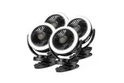 4X San Hima 10000mAh Camping Fan Portable W/ LED Light USB Rechargeable Clip On