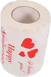 Baluue Valentine Patterned Tissue Roll 160 Sheets 3-ply Novelty Toilet Paper for Bathroom Decor