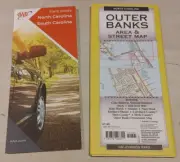 New AAA North & South Carolina State Map & Outer Banks Area Map 2024 Bundle