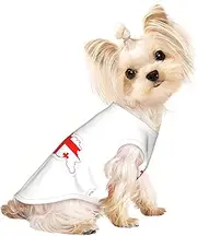 Flag Map of Georgia print Dog Shirts for Small Dogs Stretchy T-Shirts Lightweight Tank Top Sleeveless Striped Vest