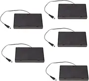 5pcs Battery Storage Case Box Holder for 8?AA Series Lithium Battery with Cover DC Plug and Switch