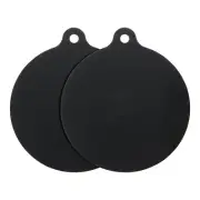 2pcs Induction Cooktop Protector Mats, Round (Black)