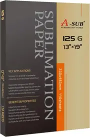 5 Pack 125g A-SUB Sublimation Paper 13x19 550 Sheets for Inkjet Heat Transfer