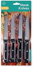 4 Steak Knives Dinner Food Meat Stainless Steel Sharp Serrated Knife