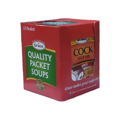 Grace Cock Soup Mix Spicy – Authentic Jamaican Flavor 12 Pack