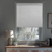 CHICOLOGY Blinds for Windows, Mini Blinds, Window Blinds, Door Blinds, Blinds & Shades, Camper Blinds, Mini Blinds for Windows, Horizontal Window Blinds, Midnight White (Blackout), 16" W X 60" H