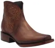 Woman Genuine Leather Snip Square Toe Honey Short Boot - Quality Handcrafted Boo