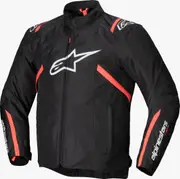 Alpinestars T-SPS V2 waterproof motorcycle textile jacket, black-red, Size 2XL for Men Black Red