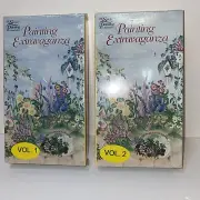 NEW Donna Dewberry One Stroke Painting Extravaganza Vol 1 & 2 VHS Tapes Sealed