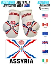 ASSYRIAN FLAG / ASSYRIA Mini Boxing Gloves, SOUVENIR / ORNAMENT