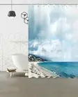 Sand Billows Waterproof Bathroom Polyester Shower Curtain Liner Water Resistant