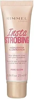 Rimmel London Insta Strobing Highlighter, Pink Glow, 25ml