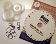 Kumihimo Starter Kit ~ Round Disc ~Instructions + CORD + Findings + 8 Bobbins