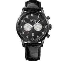 在飛比找Yahoo奇摩購物中心優惠-Hugo Boss 德式羅馬都會石英男錶-黑/44mm/H1
