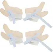 JOINPAYA 2pairs Boy Girl Finger Gloves Anti-Sucking Anti-Scratch Thumb Protector for Boy Girl Yarn Mitts for Newborns Safe Teething