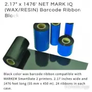 24 Roles Thermal Wax Ribbon Black 2.17” X 1476’ 55MM X 450m For MARKEM SMARTDATE