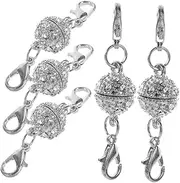 ARTIBETTER Fashionable Double-Sided Lobster Clasp Necklace Magnetic Clasp Jewelry for Necklaces Alloy Rhinestone Elegance Fasteners