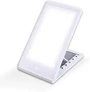 Owfeel SAD Light Therapy Lamp, Night Light with One Touch to Adjust 10000-32000 Lux Intensity, Natural Sunlight Simulation Switchable 1-3 Gears Bright Light Therapy