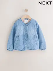 Mid Blue Denim Quilted Heart Jacket (3-16yrs) (E25201) | $57 - $79