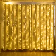 600 LED String Fairy Curtain Light Window Waterproof Garden Party Wedding Decor